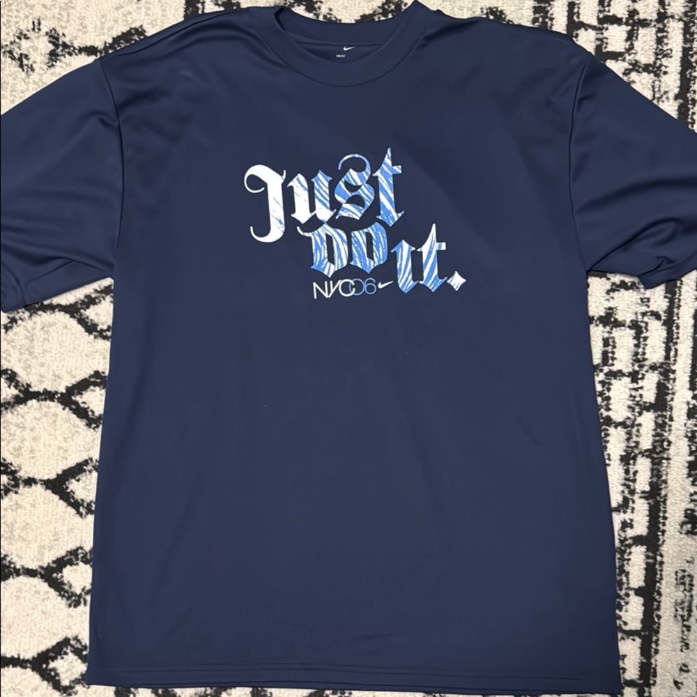 Nike Blue Short Sleeve Tee Just Do It - NYC06 Tennis